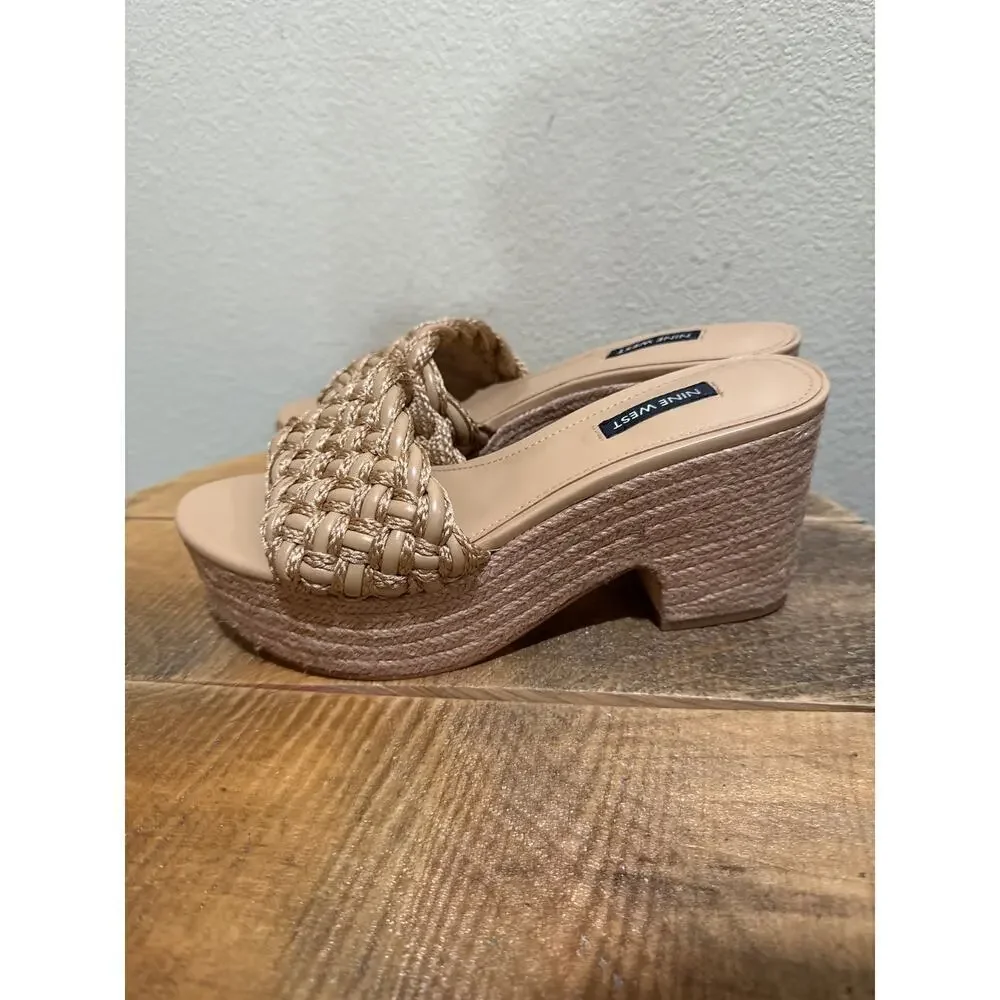 Nine West Women's Roxana Wedge Sandal size 7.5 New